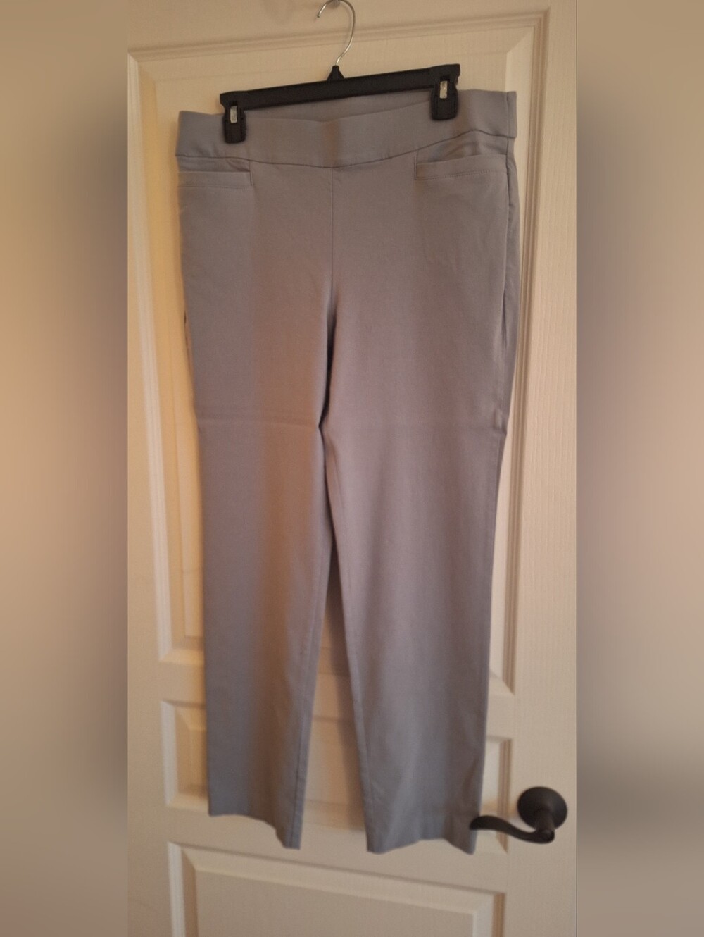 Studio Works Light Gray Straight-Leg Women's Pants